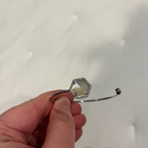 Henri Bendel Elegant Silver Hexagon Bracelet